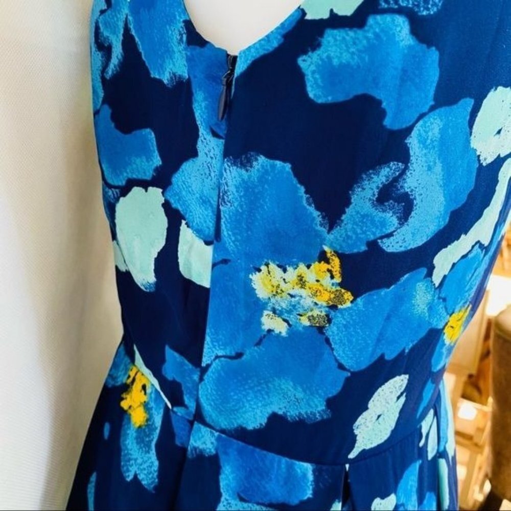 Charming Charlie Blue Floral A-Line Sleeveless Midi Dress Size S - Picture 9 of 11